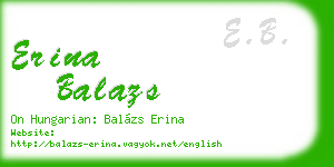 erina balazs business card